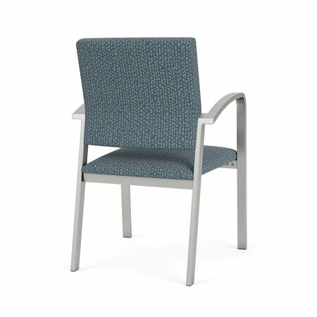 Lesro Newport Guest Chair Metal Frame, Silver, RF Serene Upholstery NP1101